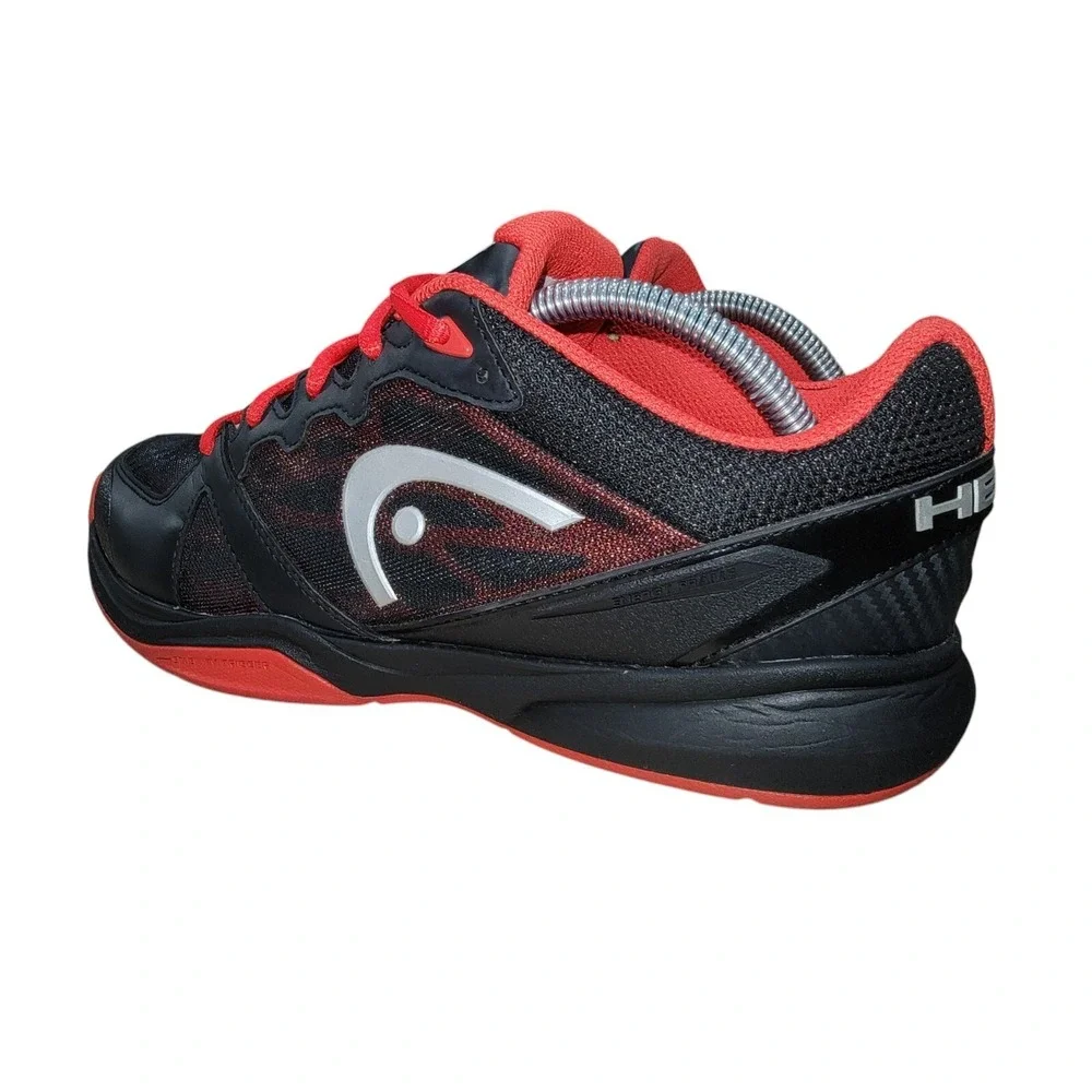 Head Revolt RVRD Men's Size 9.5 Black Red Indoor Court‎ Pickleball Tennis Shoes